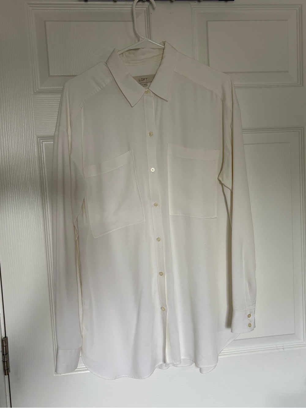 Loft Women’s White Button-Up Shirt